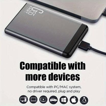 External Hard Drive Portable SSD USB Slim