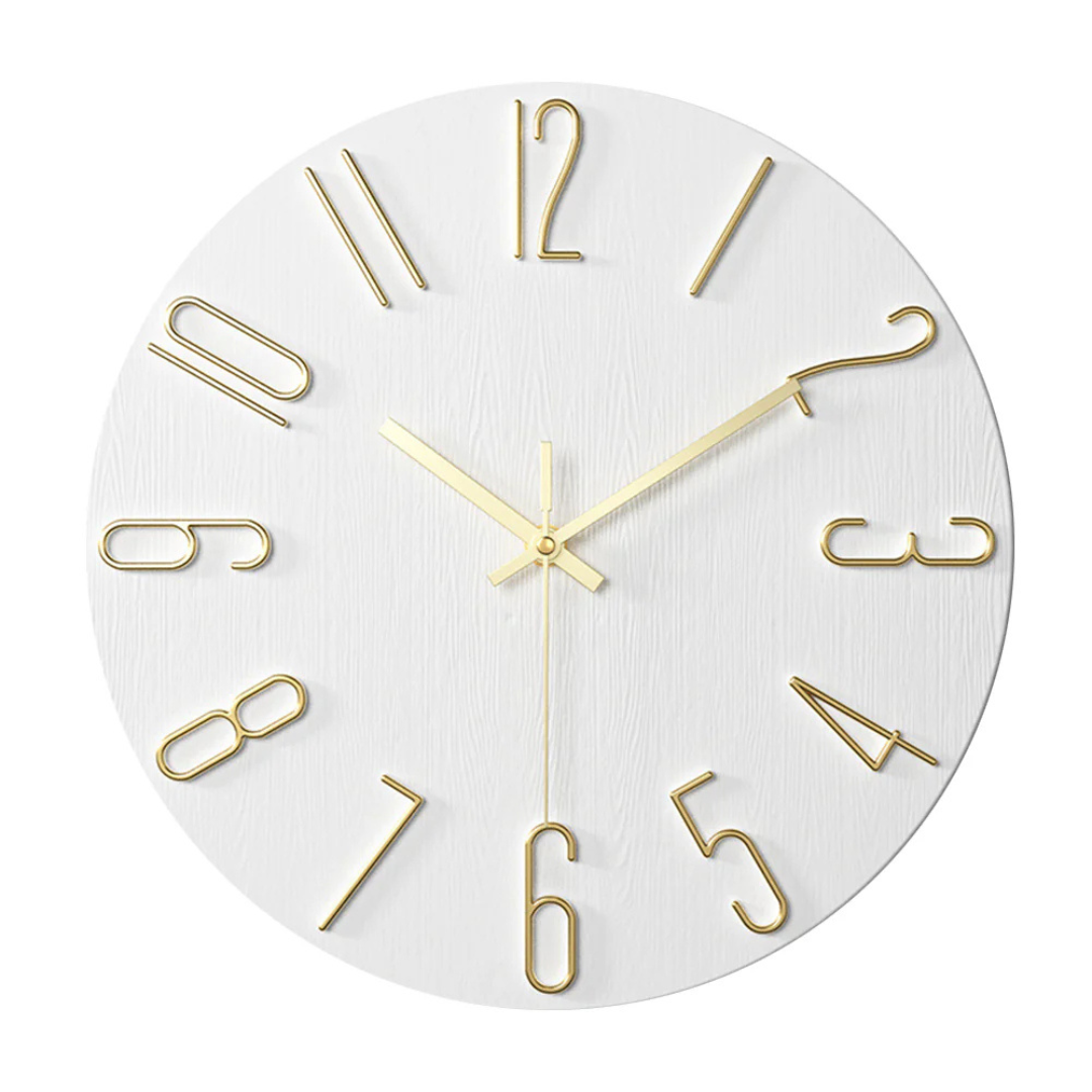 Noble Modern Wall Clock Minimalist Gold