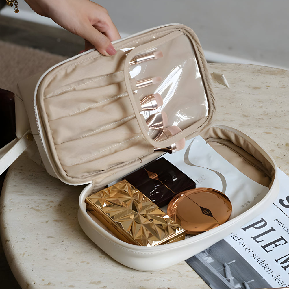 Makeup Bag Travel Organizer PU Shell