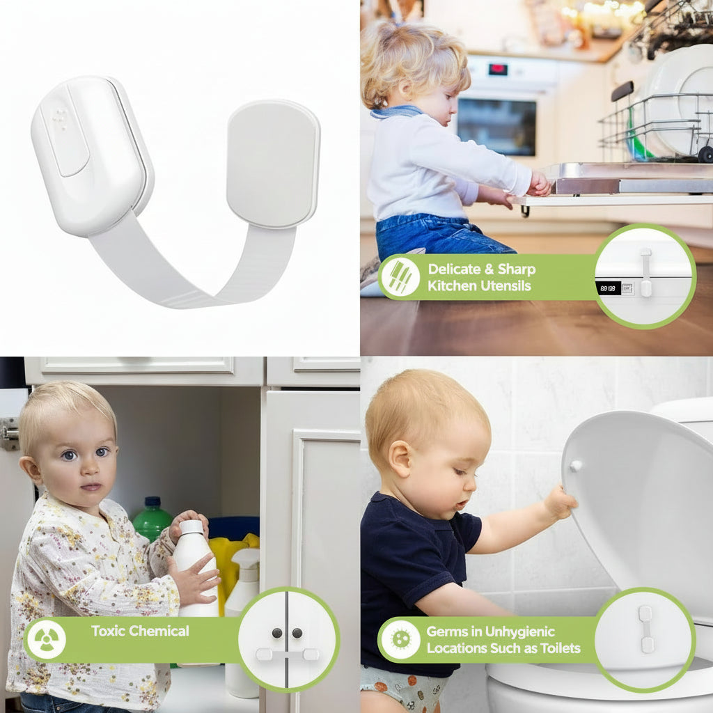 Cabinet Locks Child Safety Adhesive Strap