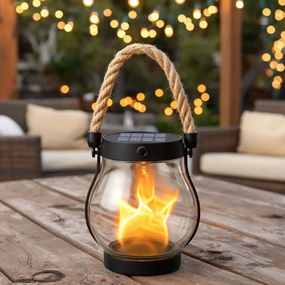 Solar Lantern Outdoor Hanging Light Flame