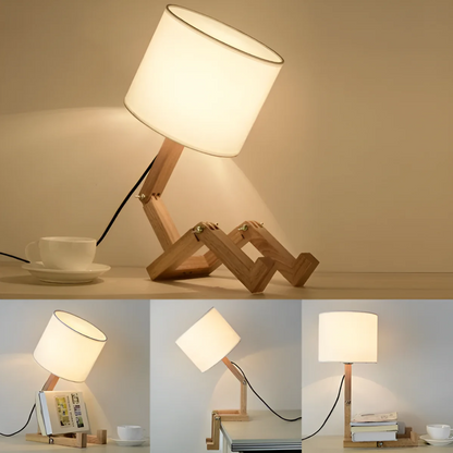 Rilna Table Lamp Flexible Wooden Design