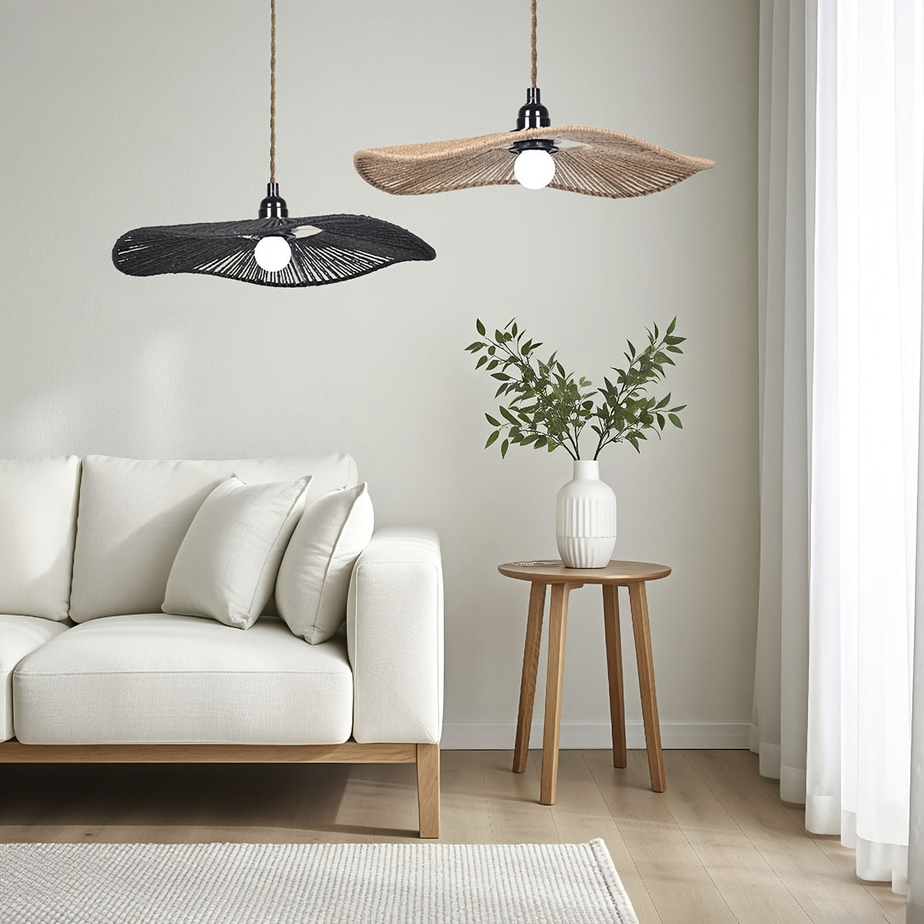 Handwoven Paper Rope Ceiling Light Shade