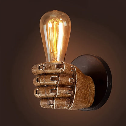 Industrial Hand Wall Lamp Resin E26 Wall