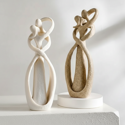 Abstract Sculpture Modern Resin Couple