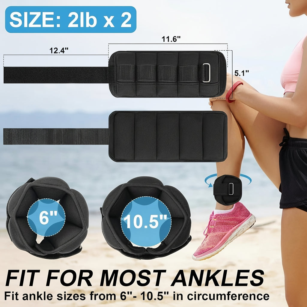 Ankle Weights Adjustable Fitness Leg