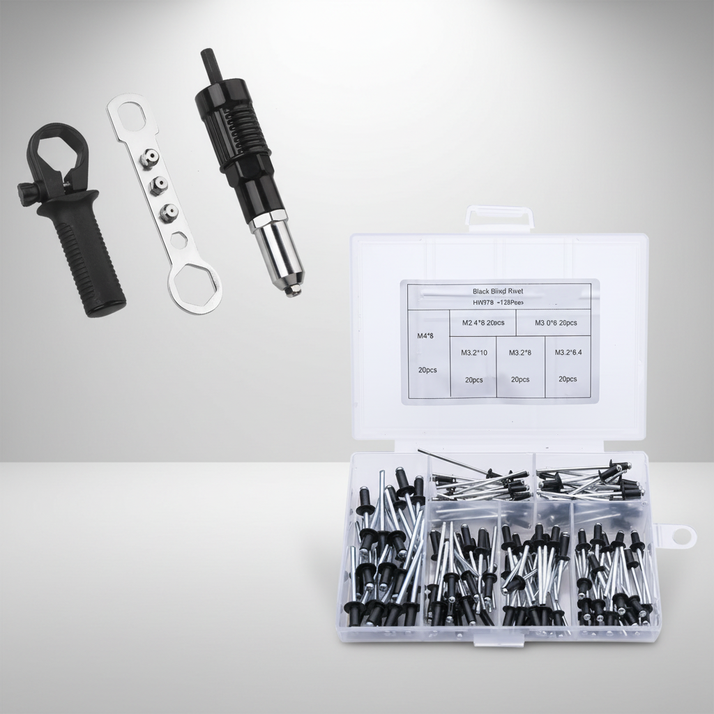 Rivet Gun Drill Adapter Kit Interchangeable