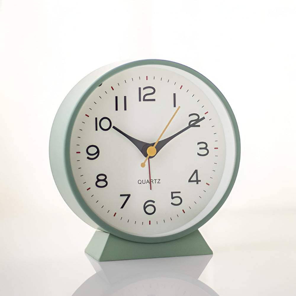 Alarm Clock Silent Quartz Vintage Table