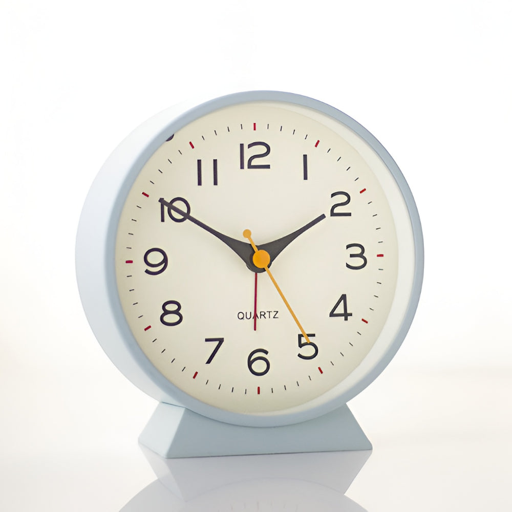 Alarm Clock Silent Quartz Vintage Table