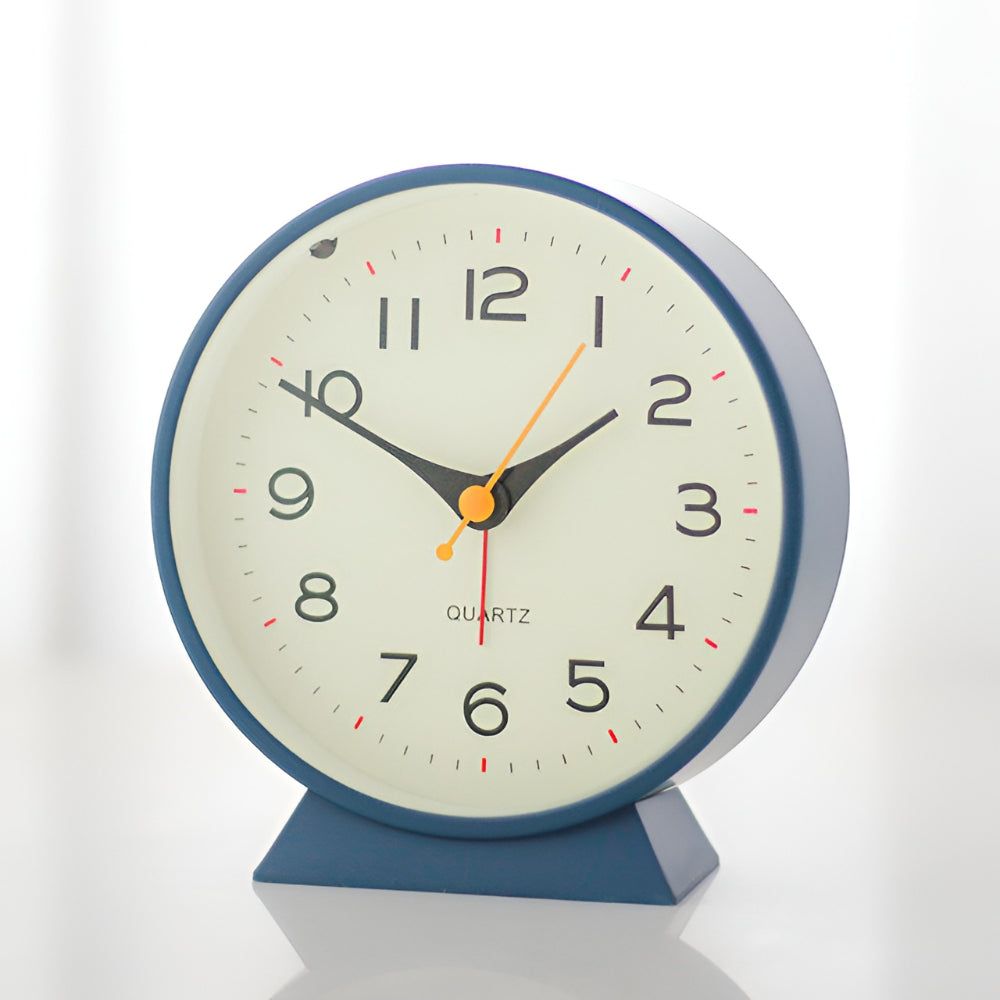 Alarm Clock Silent Quartz Vintage Table