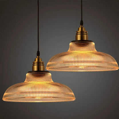 Lumivibe Glass Pendant Light Elegant Ribbed