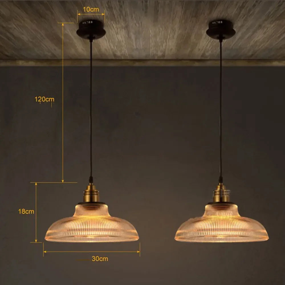 Lumivibe Glass Pendant Light Elegant Ribbed