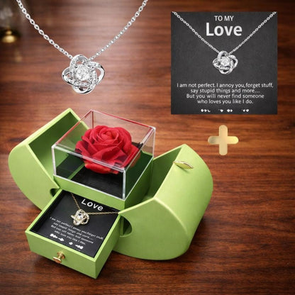 Jewelry Box Rose Apple Shaped Gift Case