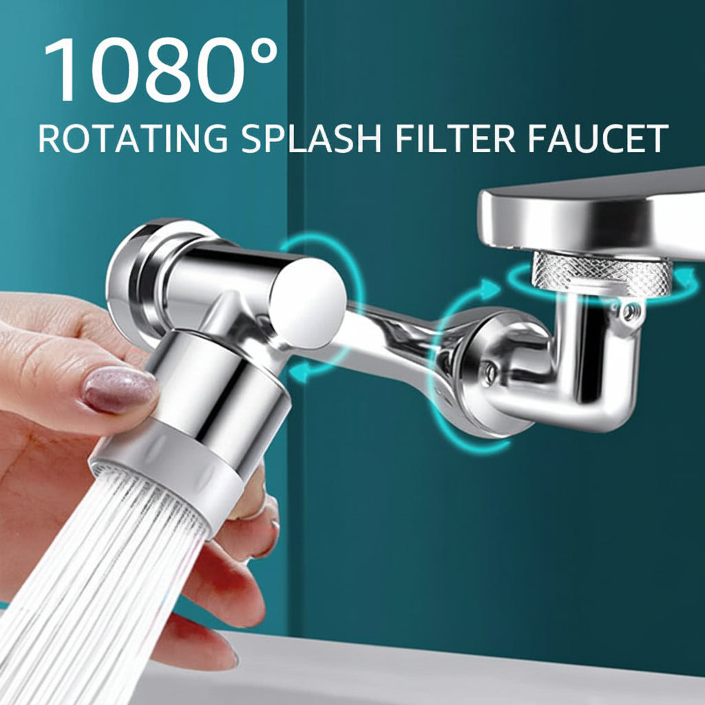 Faucet Extender Rotating Splash Filter