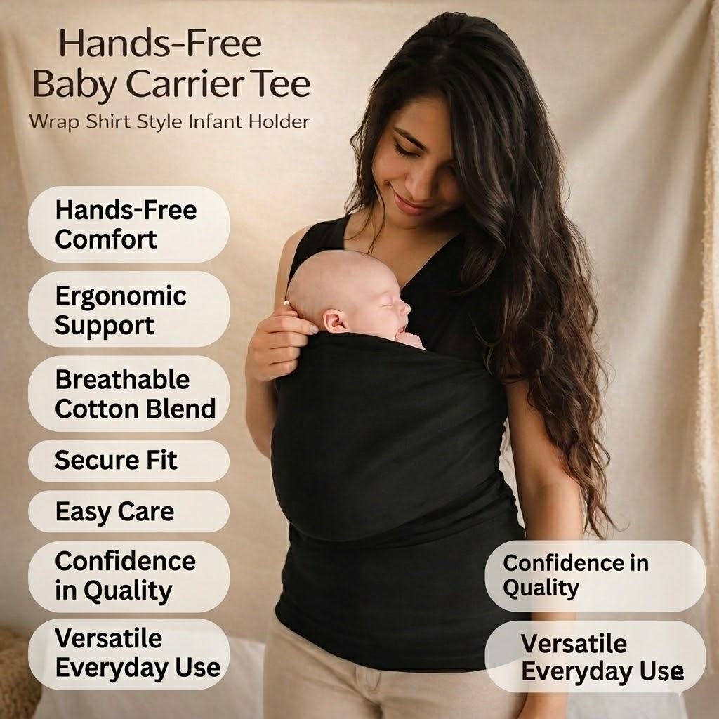 Baby Carrier Tee Hands Free Wrap Shirt