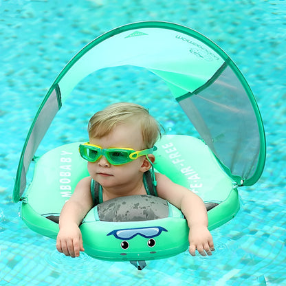 Baby Pool Float Infant Swim Float Canopy