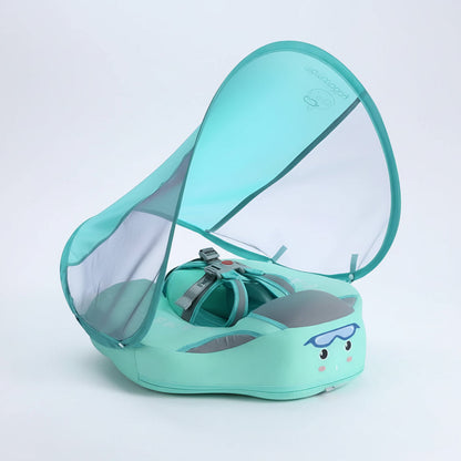 Baby Pool Float Infant Swim Float Canopy