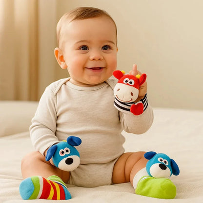 Baby Rattle Socks Wristband Infant Sensory