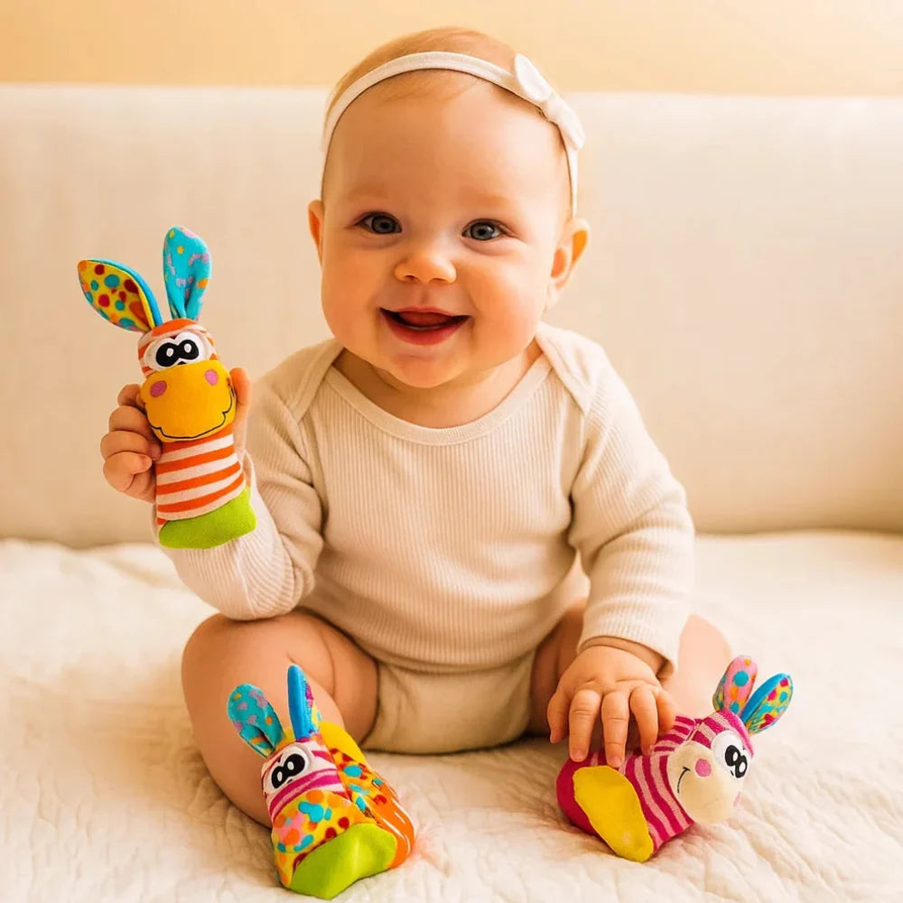 Baby Rattle Socks Wristband Infant Sensory