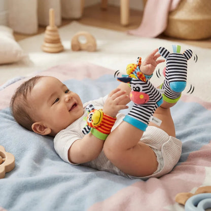 Baby Rattle Socks Wristband Infant Sensory