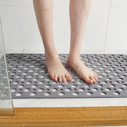 Bath Mat Shower Suction Cup Drain Design