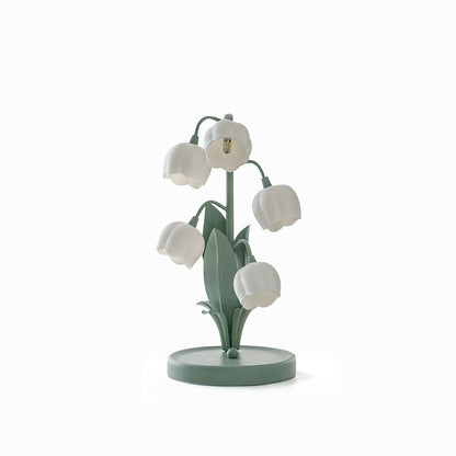 Bell Orchid Table Lamp Elegant Floral Indoor