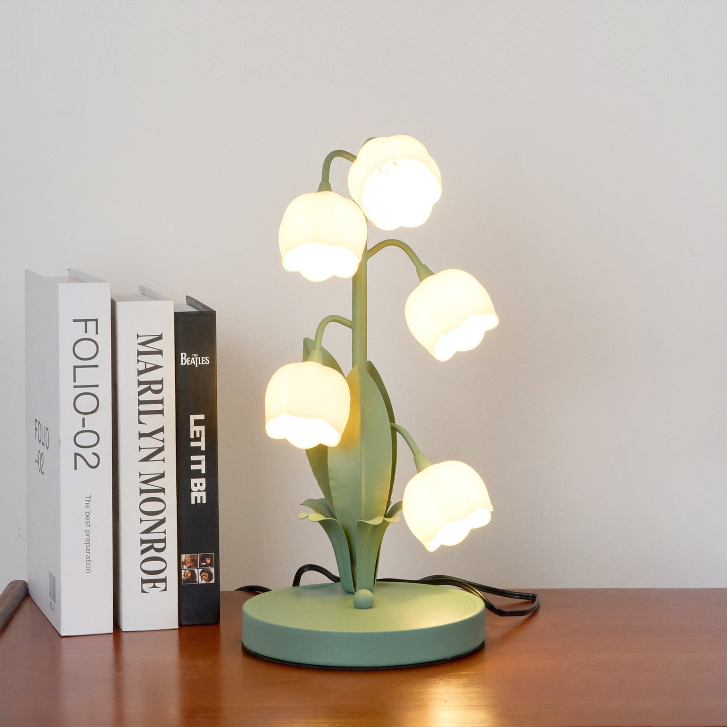 Bell Orchid Table Lamp Elegant Floral Indoor