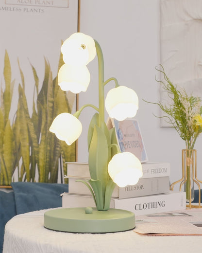 Bell Orchid Table Lamp Elegant Floral Indoor