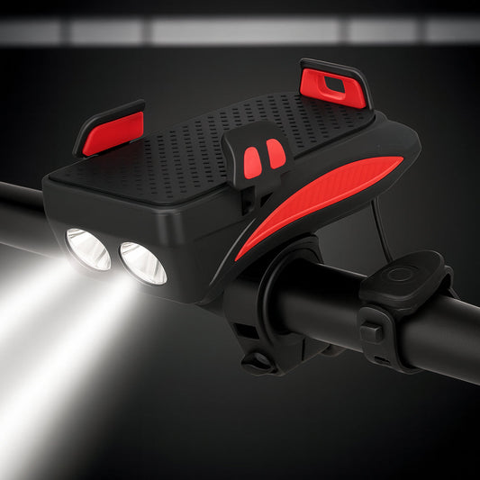 Bike Light Phone Mount Powerbank Horn Combo