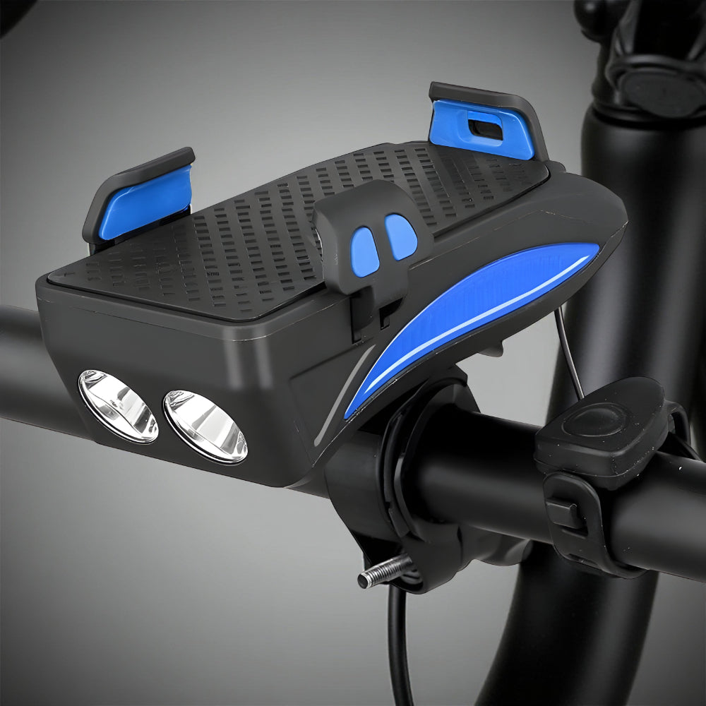 Bike Light Phone Mount Powerbank Horn Combo