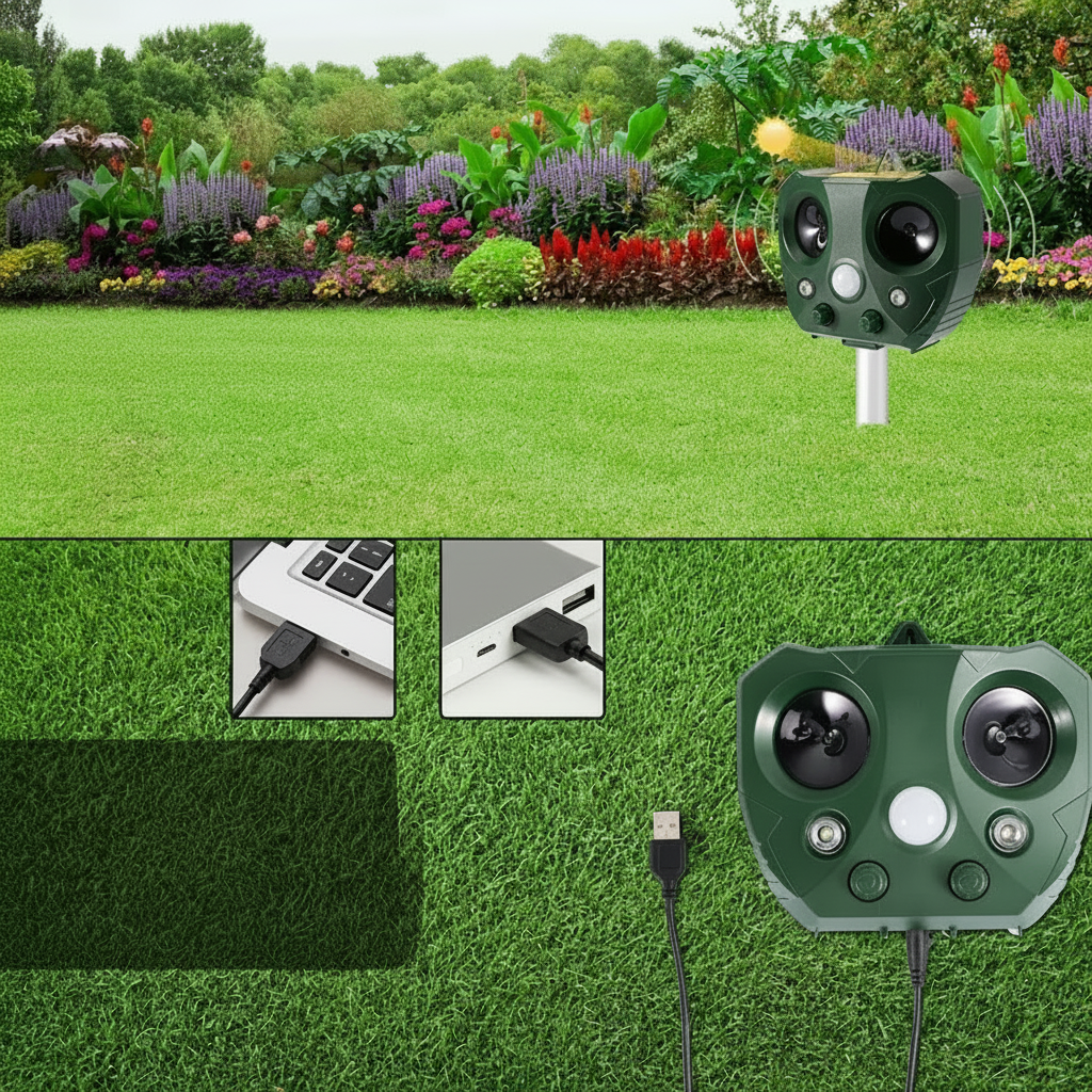 Solar Ultrasonic Bird Repeller Outdoor