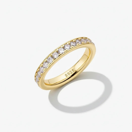 Silver Ring Sterling Band Bead Bright