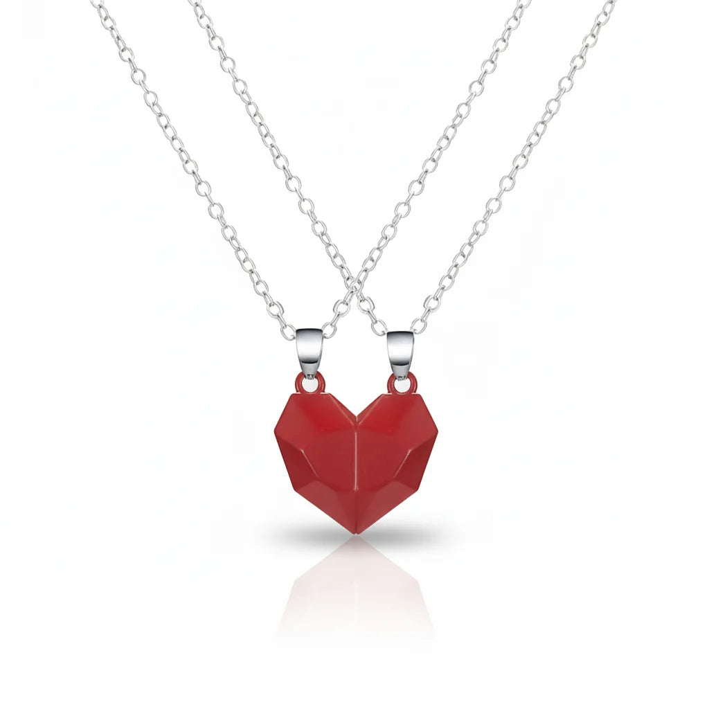 Necklace Couple Magnetic Heart