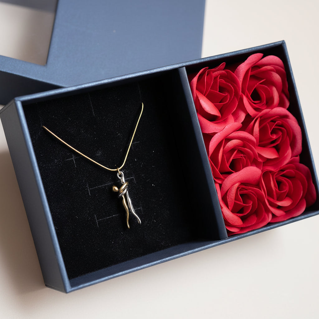 Necklace Couple Pendant Gold Silver