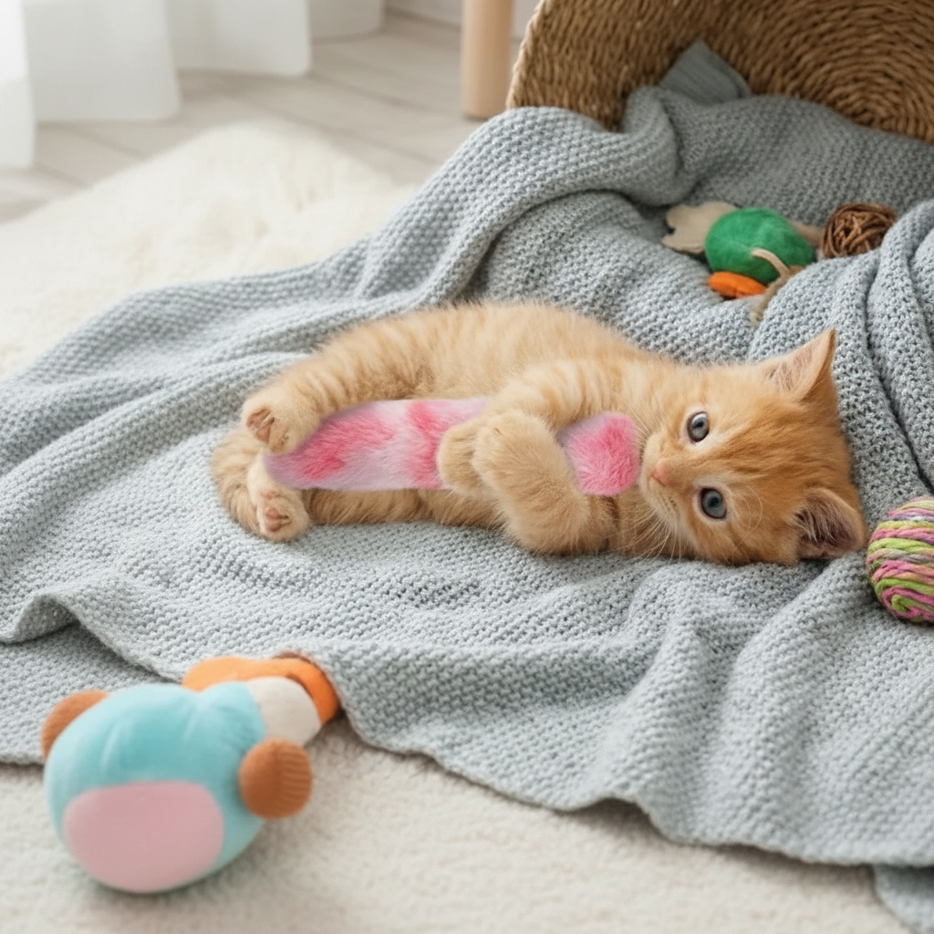 Cat Toy Catnip Pillow Plush Interactive Chew