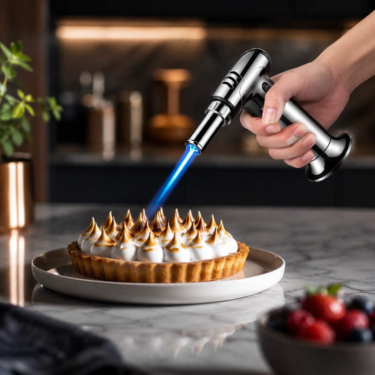 Refillable Butane Kitchen Torch Adjustable Flame Cooking