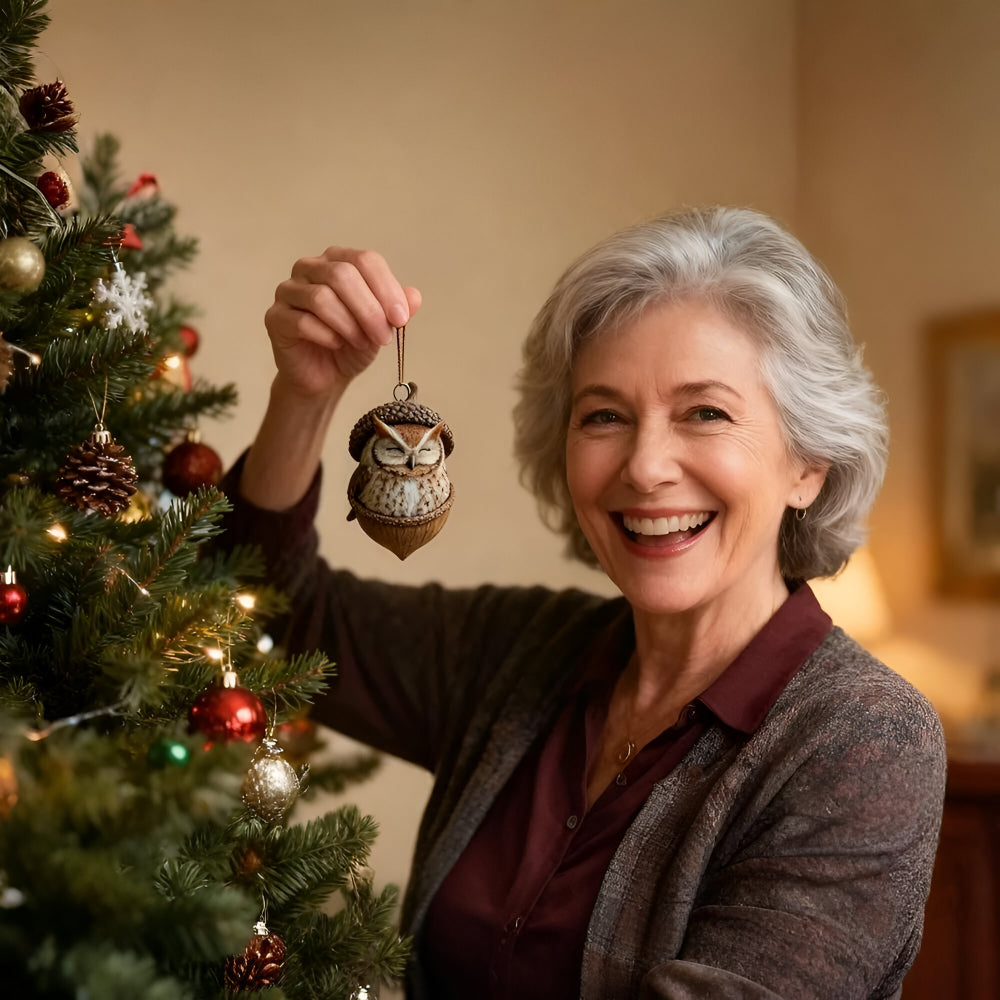 Christmas Ornaments Woodland Animal Acorn