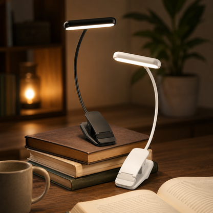 Clip Reading Light USB Rechargeable LED Flexible Neck