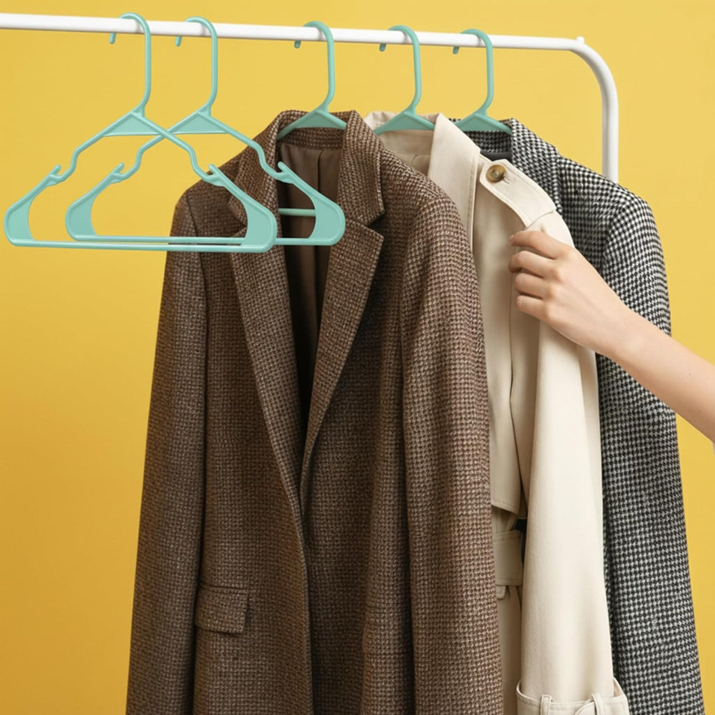 Clothes Hangers Plastic Set Heavy Duty Slim