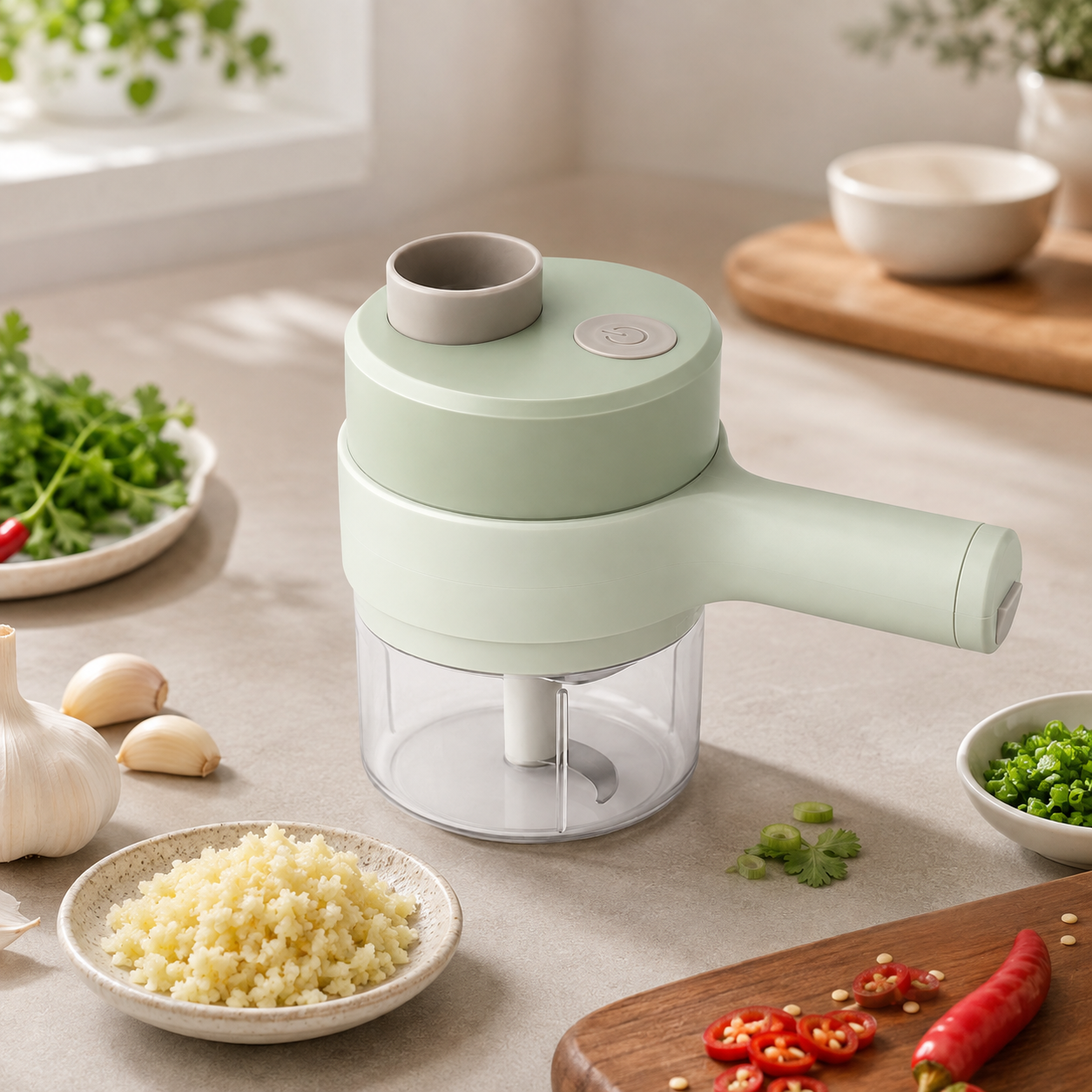Compact Design Electric Vegetable Slicer Easy Food Prep