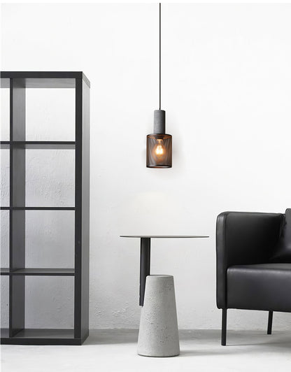 Urban Concrete Pendant Light Industrial LED