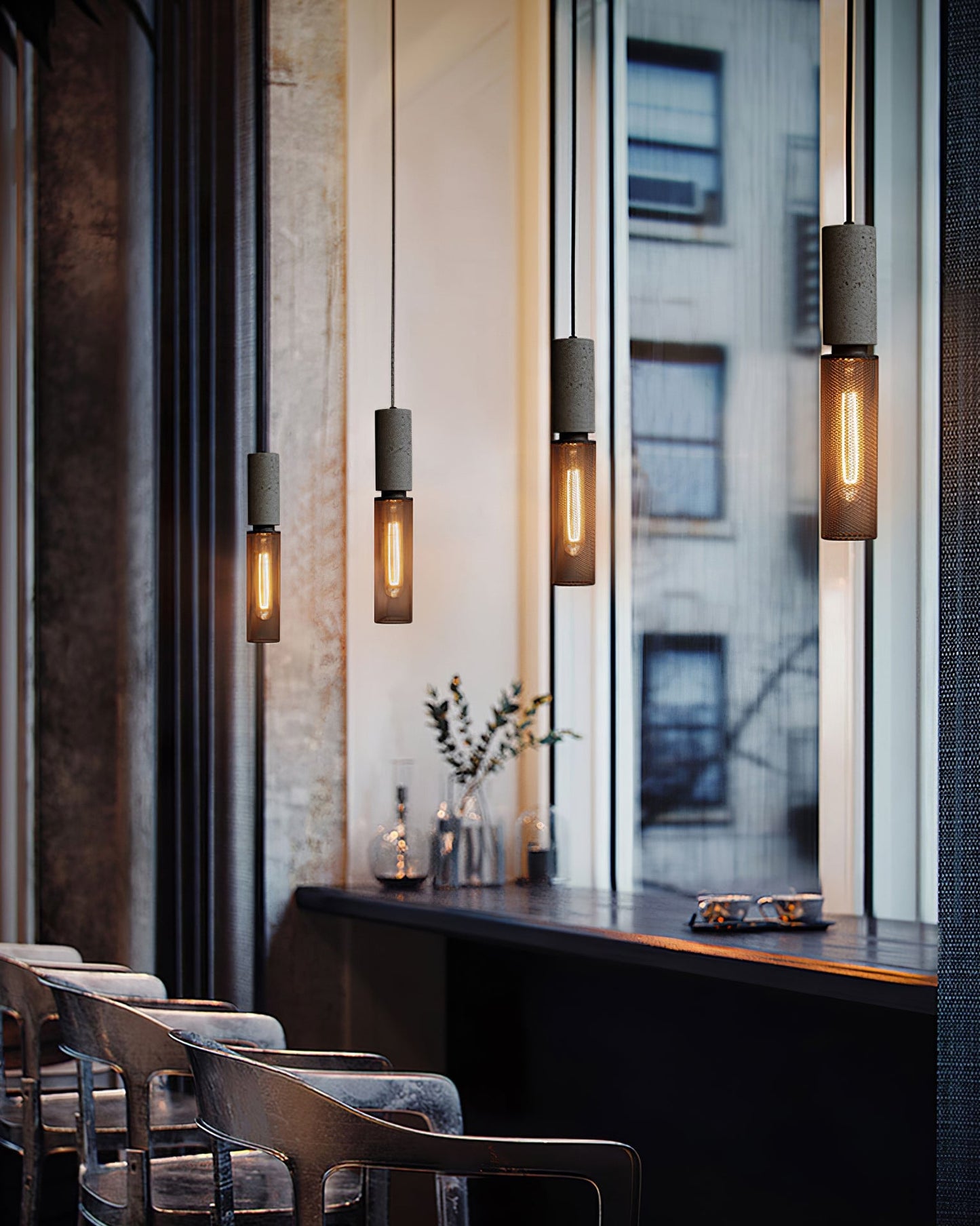Urban Concrete Pendant Light Industrial LED
