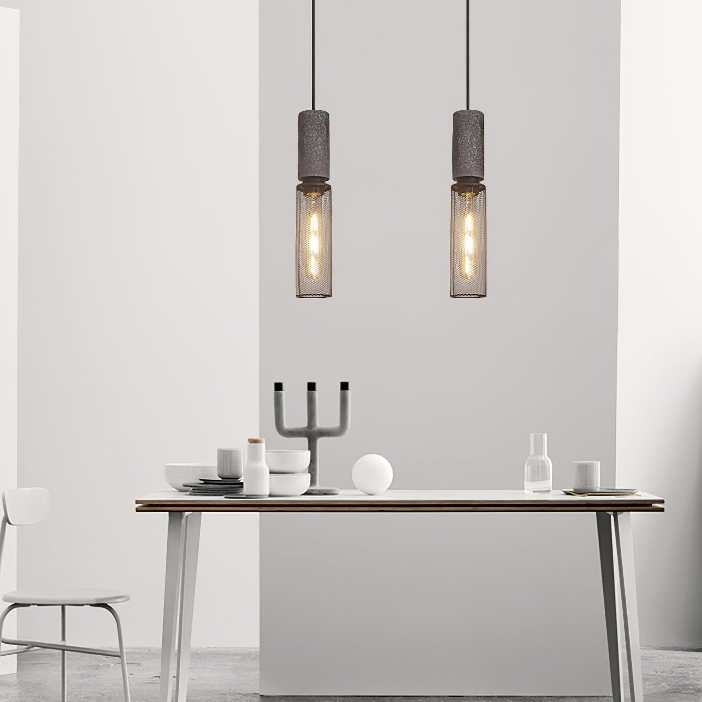 Urban Concrete Pendant Light Industrial LED