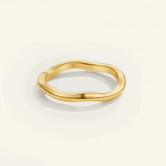 Gold Stacking Ring Minimalist Stainless