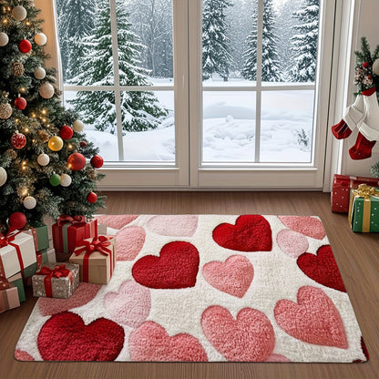 Doormat Heart Pattern Non Slip Polyester