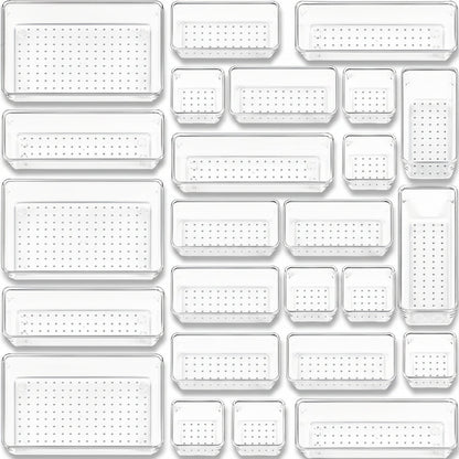 Drawer Organizer Plastic Storage Trays Set