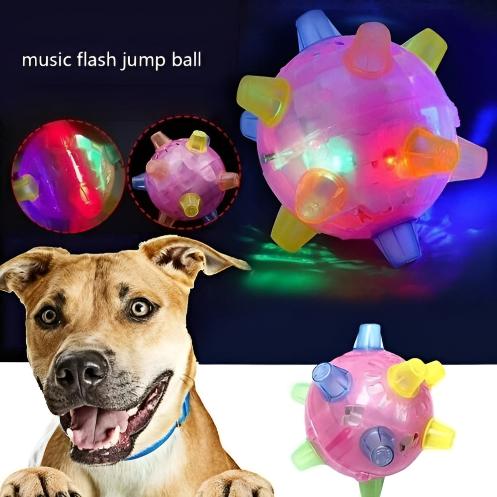 Dog Toy LED Bouncing Interactive Plastic