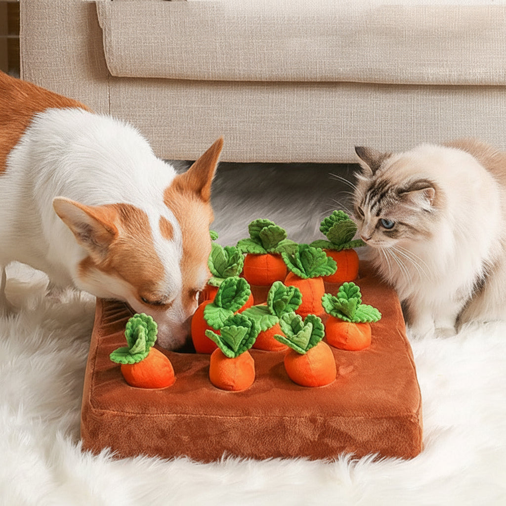 Dog Snuffle Mat Carrot Puzzle Toy Treat