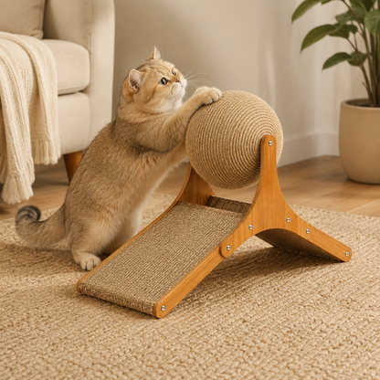 Dual Design Cat Scratching Toy Interactive