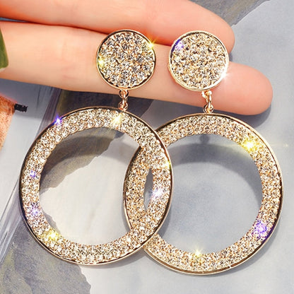 Earrings Mothers Day Gift Gold Rhinestone